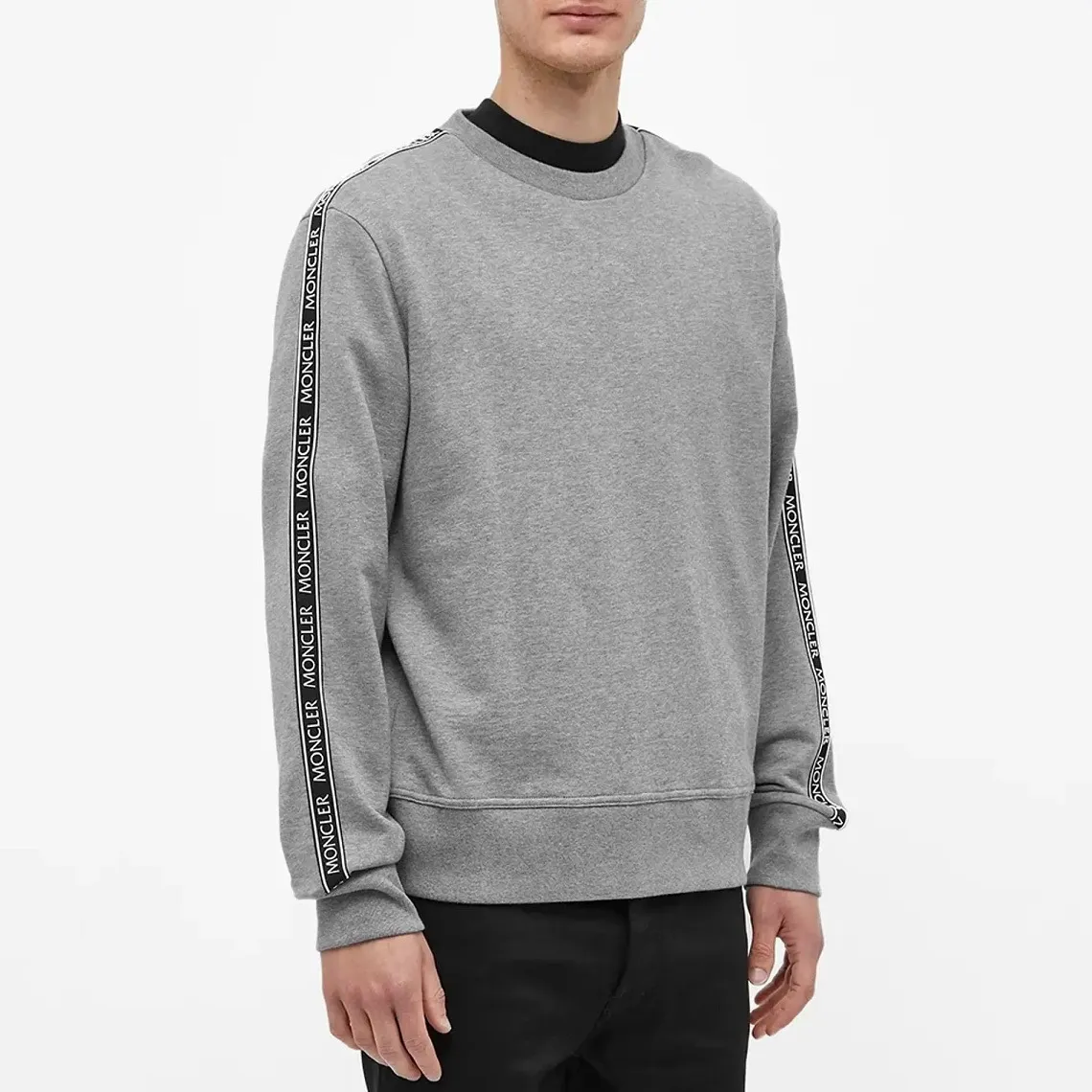 MONCLER  |Crew Neck Pullovers Long Sleeves Cotton Logo