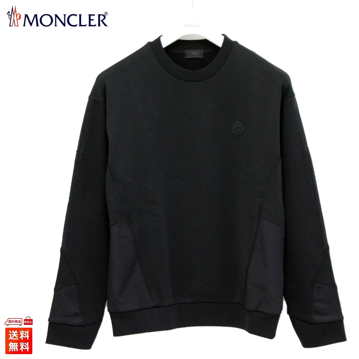 MONCLER  |Crew Neck Pullovers Unisex Long Sleeves Cotton Logo