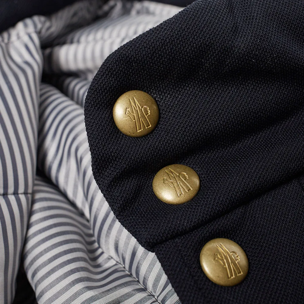 Moncler Gamme Bleu Tricolour Tipped Down JacketNavy