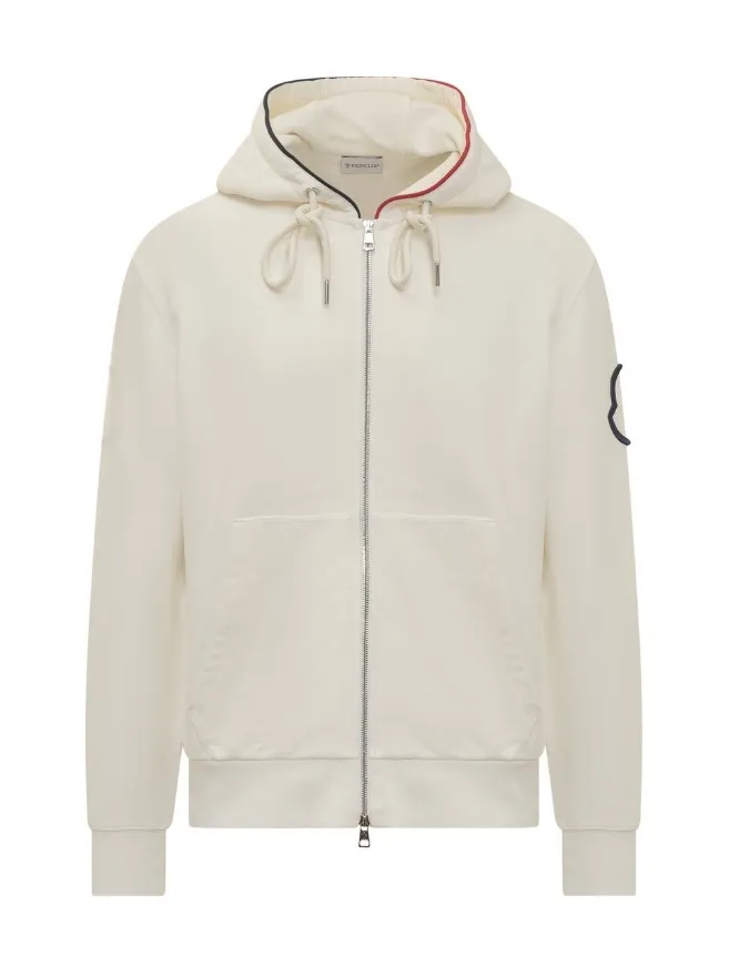 MONCLER  |Long Sleeves Plain Cotton Logos on the Sleeves