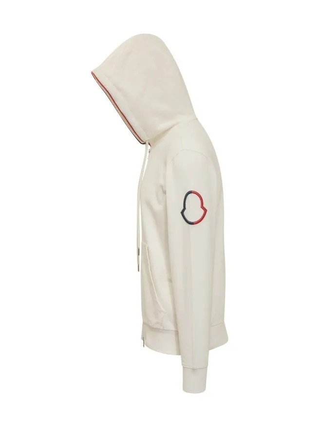 MONCLER  |Long Sleeves Plain Cotton Logos on the Sleeves