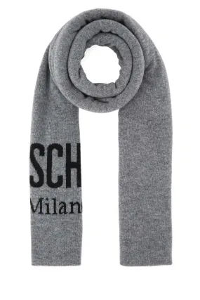 Moschino Logo Intarsia Knitted Scarf