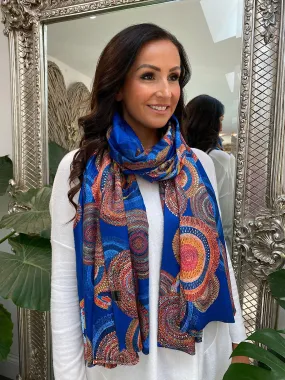 Multi Medallion Circle Print Scarf