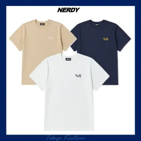 NERDY  |Unisex Street Style Cotton Logo T-Shirts