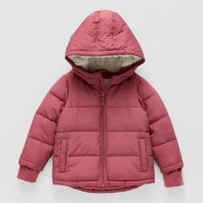 new!Okie Dokie Girls Hooded Heavyweight Puffer Jacket