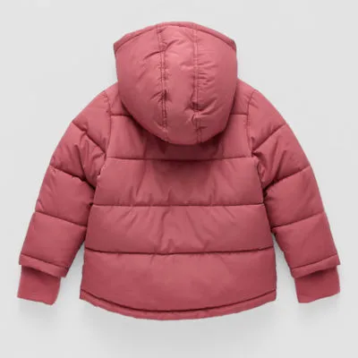 new!Okie Dokie Girls Hooded Heavyweight Puffer Jacket