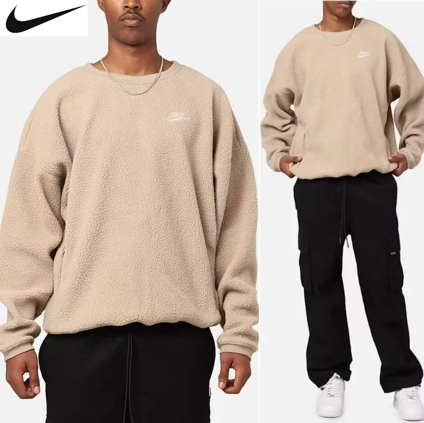 Nike  |Crew Neck Pullovers Long Sleeves Plain Sweatshirts