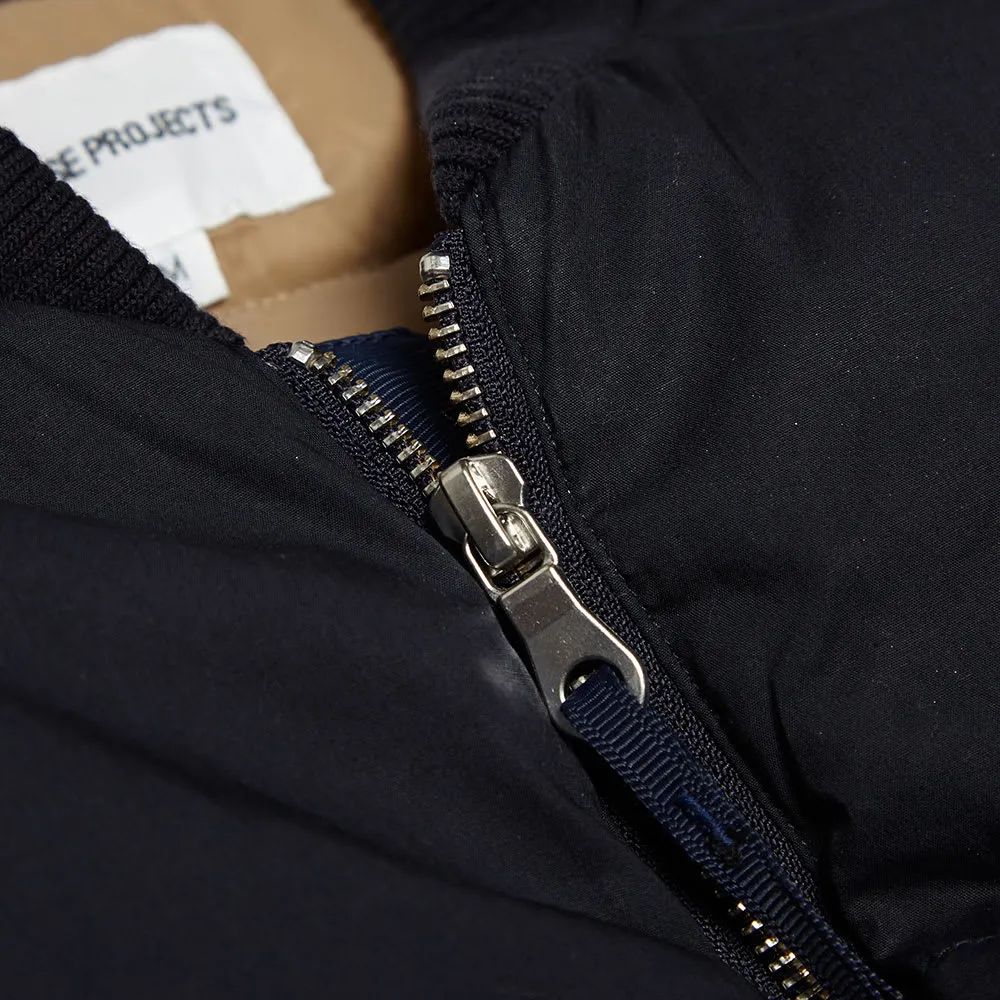 Norse Projects Torkild Down Poplin VestDark Navy