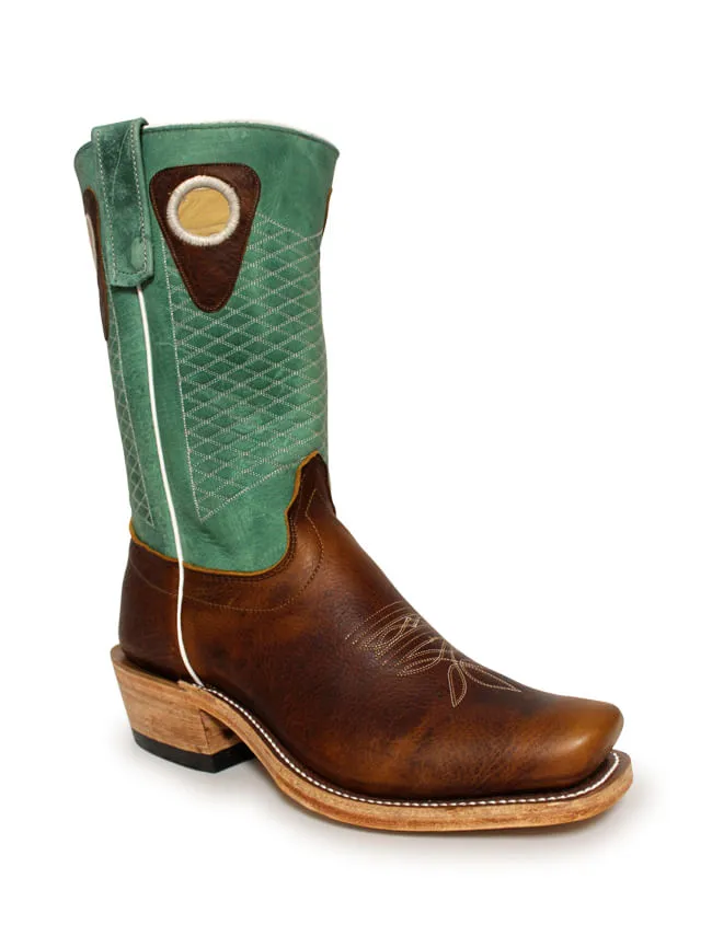 Olathe Mens Briar Green Super Puncher Cowboy Boots