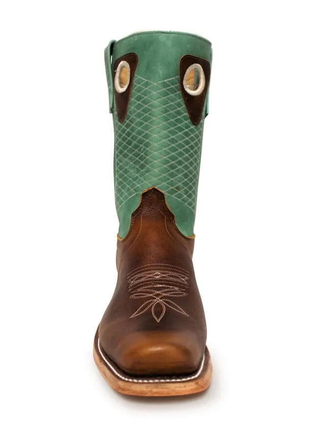 Olathe Mens Briar Green Super Puncher Cowboy Boots