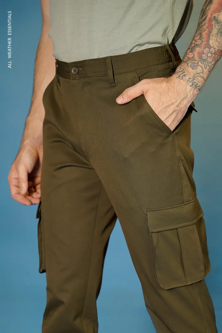 Olive All Weather Essential Stretch Cargo Pants