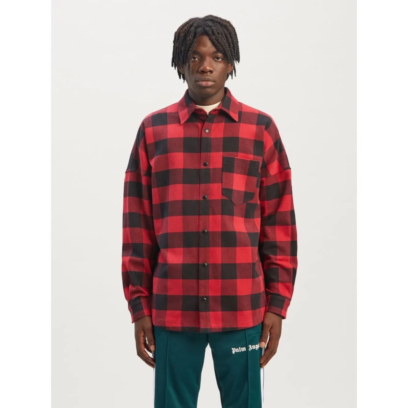 Palm Angels  |Gingham Street Style Long Sleeves Cotton Shirts