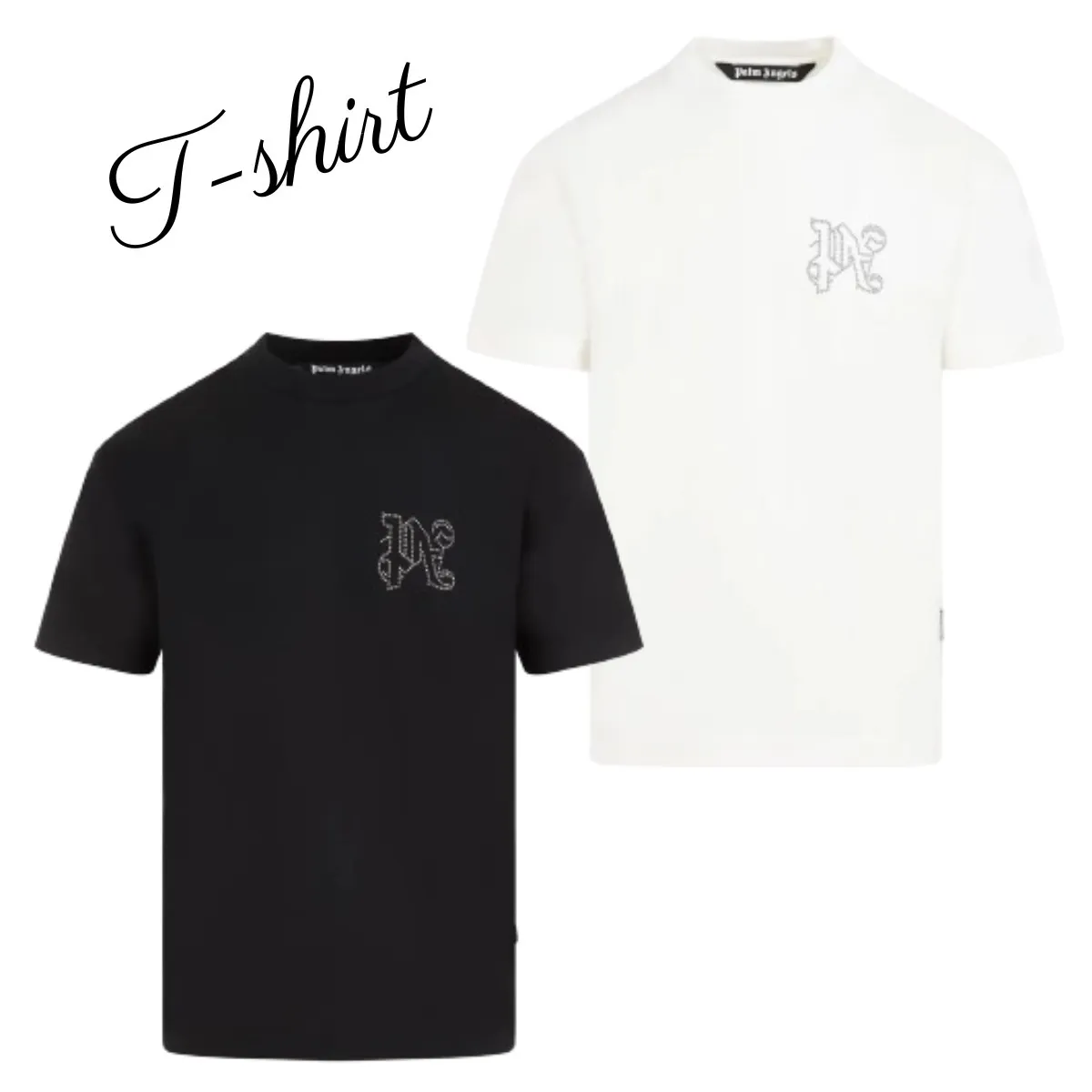 Palm Angels  |Street Style Plain Cotton Short Sleeves Logo T-Shirts