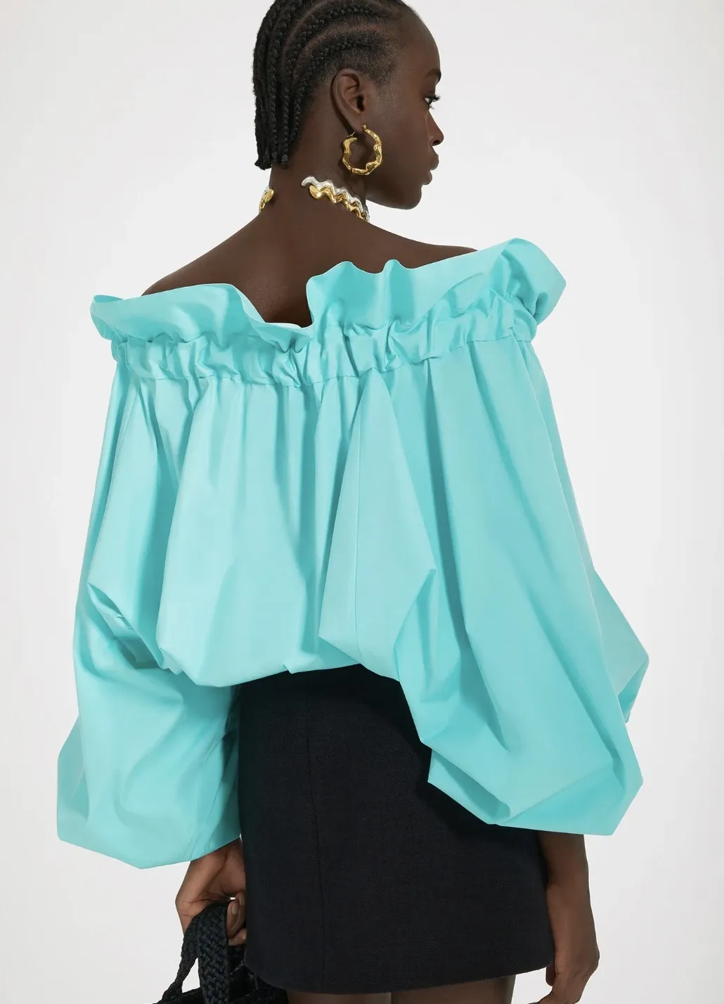 PATOU  |Long Sleeves Plain Cotton Puff Sleeves Shirts & Blouses