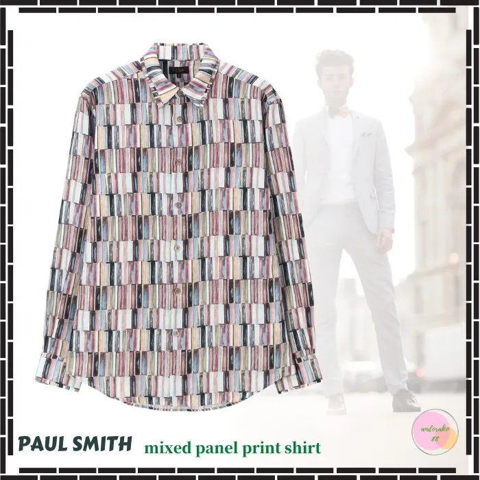 Paul Smith  |Stripes Linen Street Style Long Sleeves Shirts