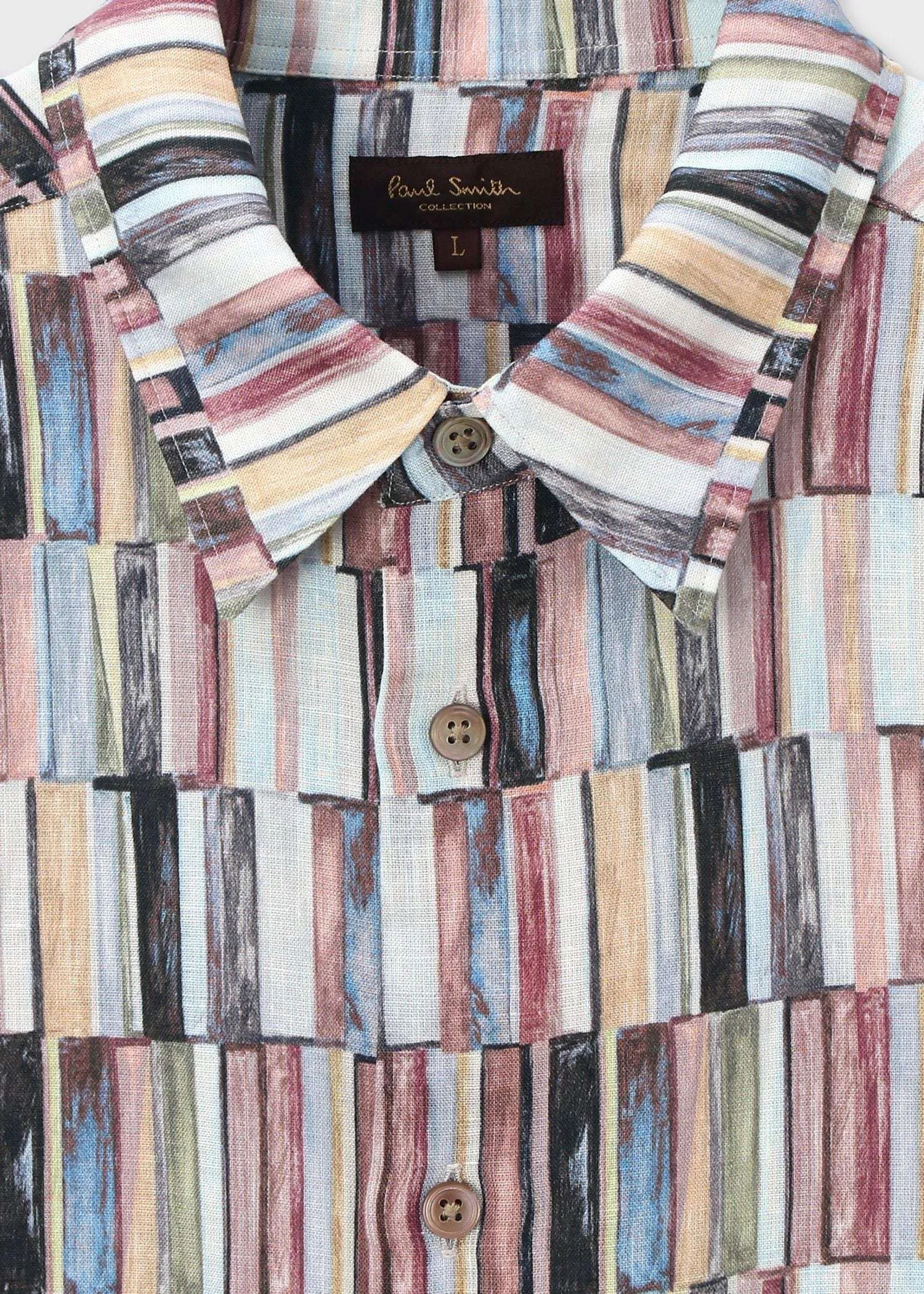 Paul Smith  |Stripes Linen Street Style Long Sleeves Shirts