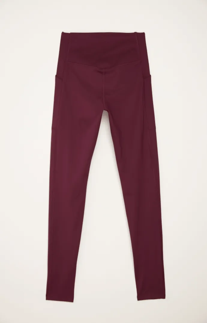 Plum Compressive Háar Leggings me vasa