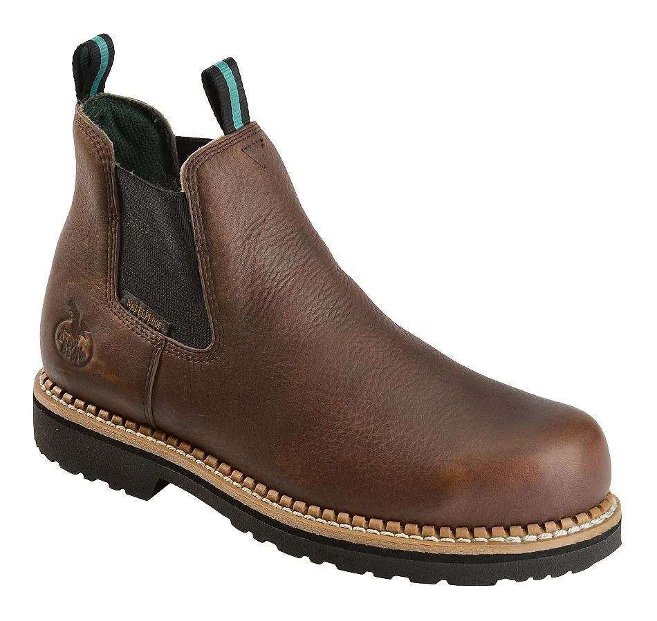 Product Name:  Georgia Boot Men's Romeo Waterproof Slip-On Work Shoes - Round Toe