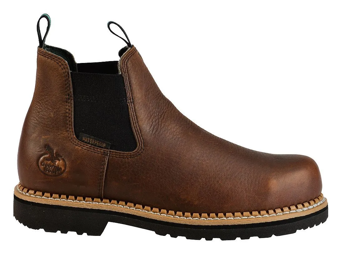 Product Name:  Georgia Boot Men's Romeo Waterproof Slip-On Work Shoes - Round Toe