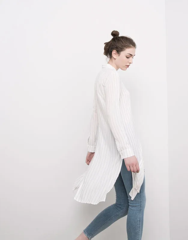 PULL & BEAR  |Stripes Long Sleeves Plain Long Tunics