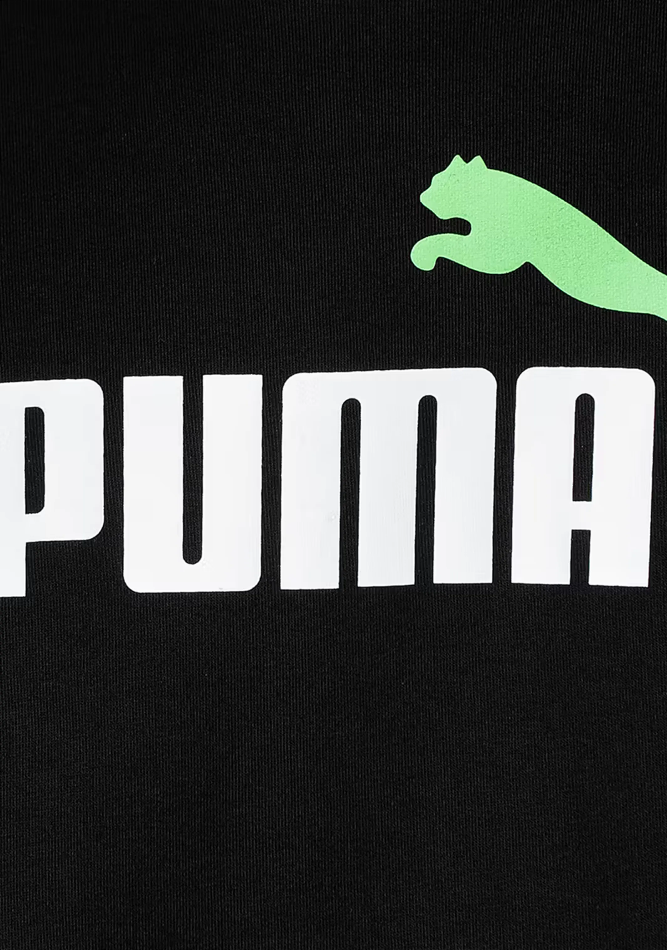 Puma Mens ESS+ 2 Colour Logo Crew Black/Green  586763 51