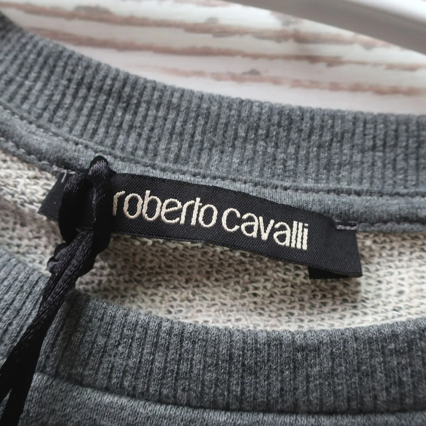 Roberto Cavalli  |Crew Neck Pullovers Long Sleeves Cotton Logo Sweatshirts