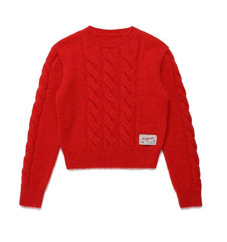 rolarola  |Casual Style Unisex Wool Street Style U-Neck Long Sleeves