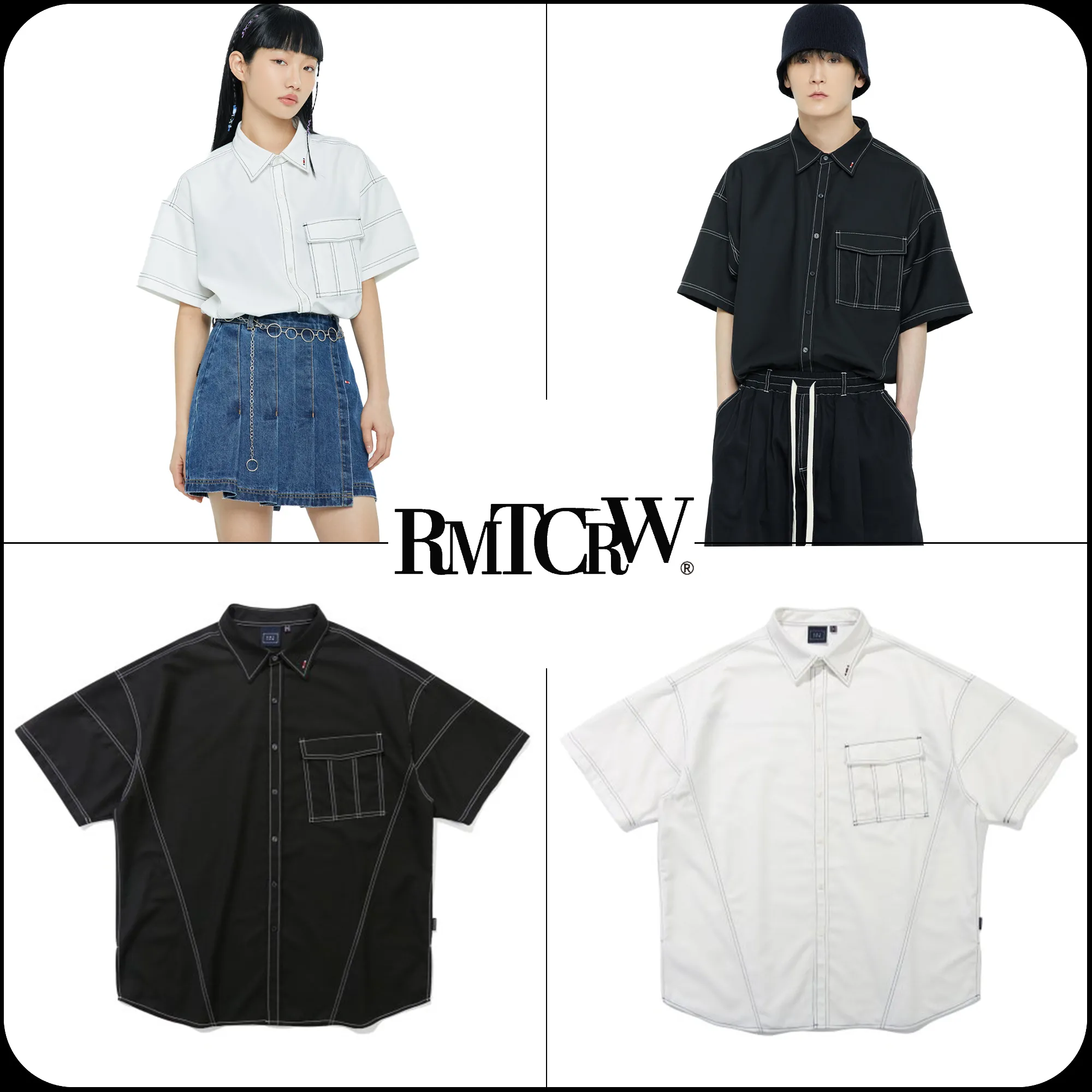 ROMANTIC CROWN  |[ROMANTIC CROWN]★FRONT POCKET WORK SHIRT