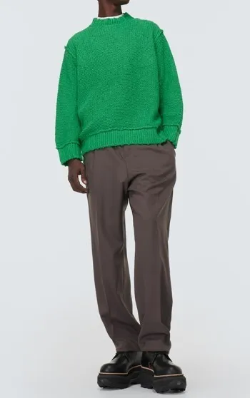 sacai  |Crew Neck Pullovers Long Sleeves Plain Cotton Designers