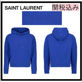 Saint Laurent  |Pullovers Street Style Cotton Logo Luxury Hoodies