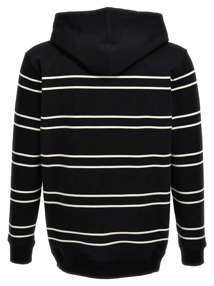 Saint Laurent  |Pullovers Stripes Long Sleeves Logo Luxury Hoodies