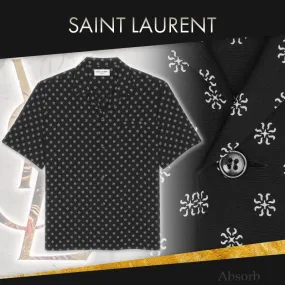 Saint Laurent  |Street Style Short Sleeves Luxury Shirts