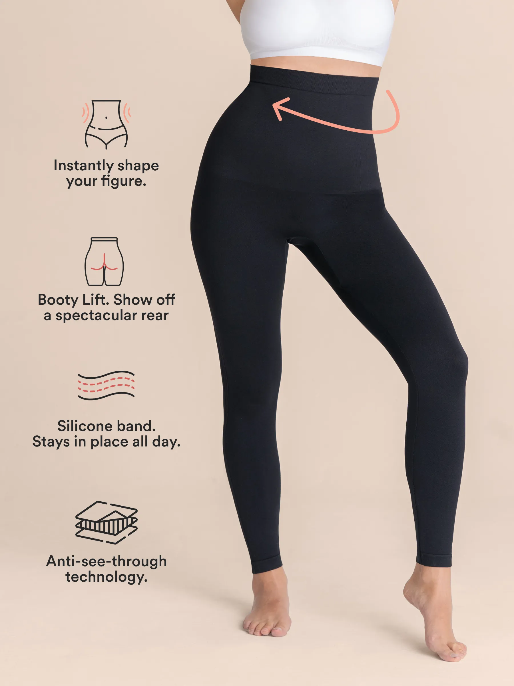 Shapermint Essentials High Waisted Shaping Leggings