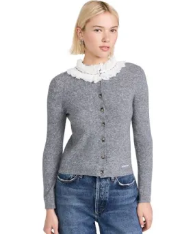 Shushu/Tong Collar Embellished Cardigan Grey 6