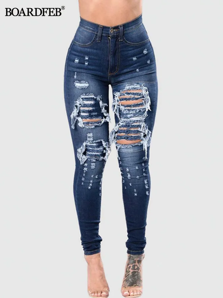 Skinny Stretch Ripped Jeans