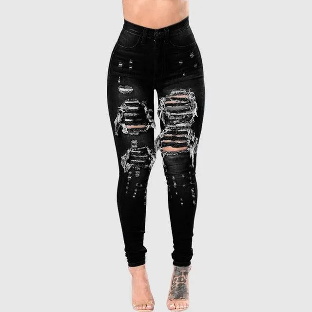 Skinny Stretch Ripped Jeans