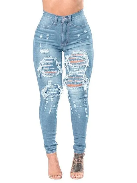 Skinny Stretch Ripped Jeans