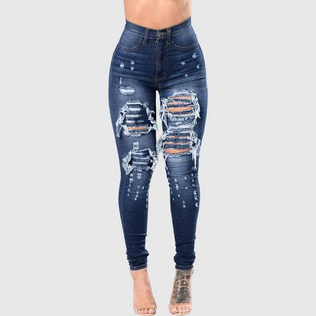 Skinny Stretch Ripped Jeans