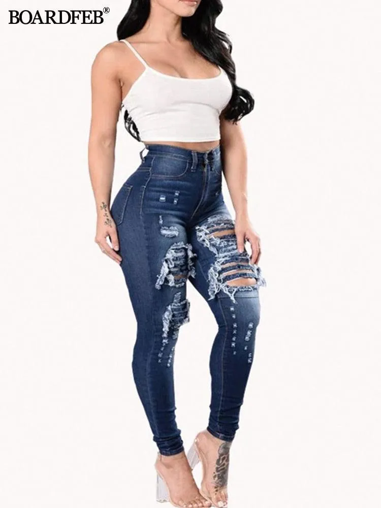 Skinny Stretch Ripped Jeans