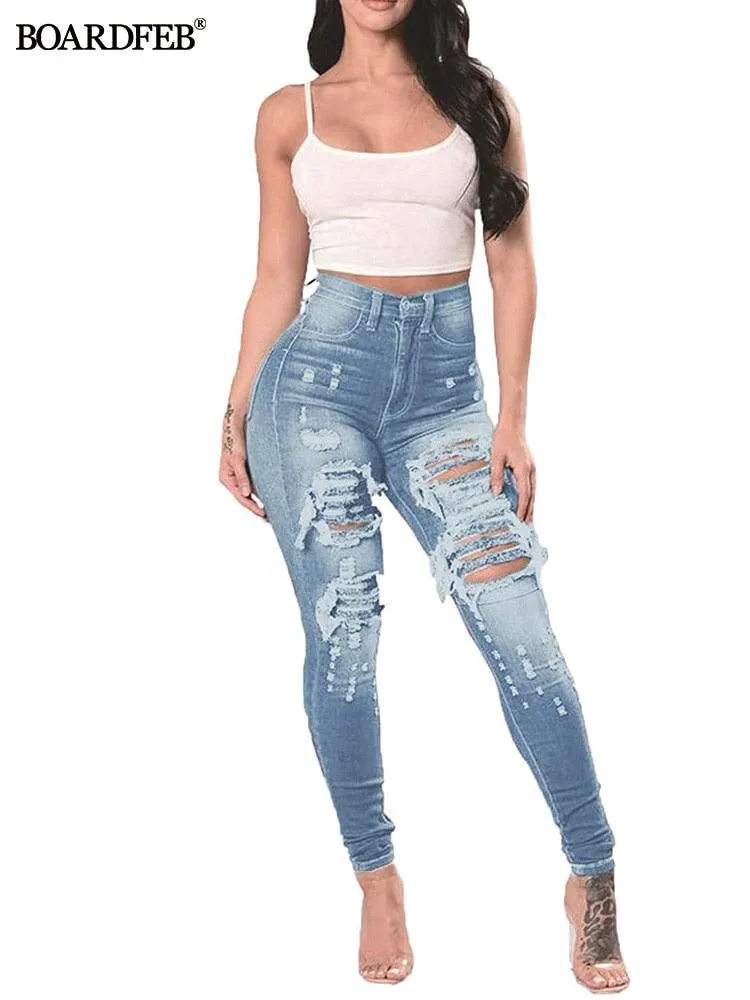 Skinny Stretch Ripped Jeans