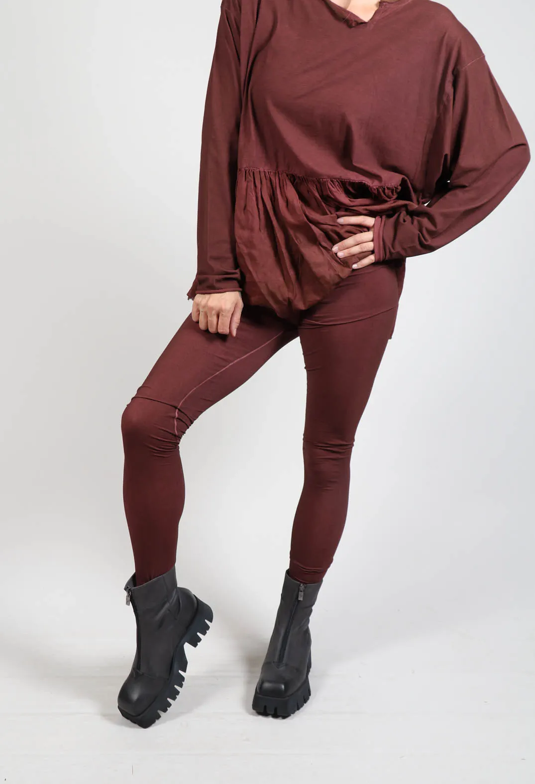 Slim Fit Leggings in Rust Cloud