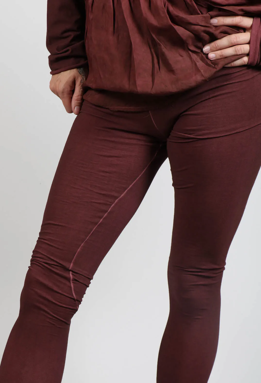 Slim Fit Leggings in Rust Cloud