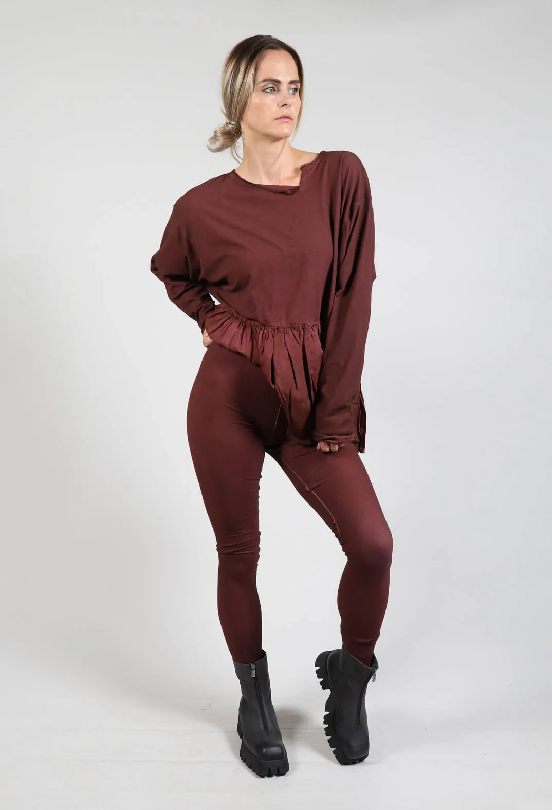 Slim Fit Leggings in Rust Cloud