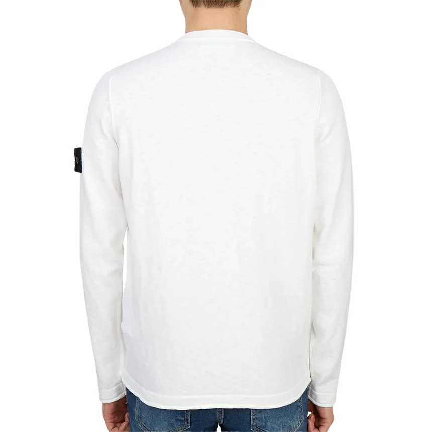 STONE ISLAND  |Crew Neck Long Sleeves Cotton Logos on the Sleeves Logo