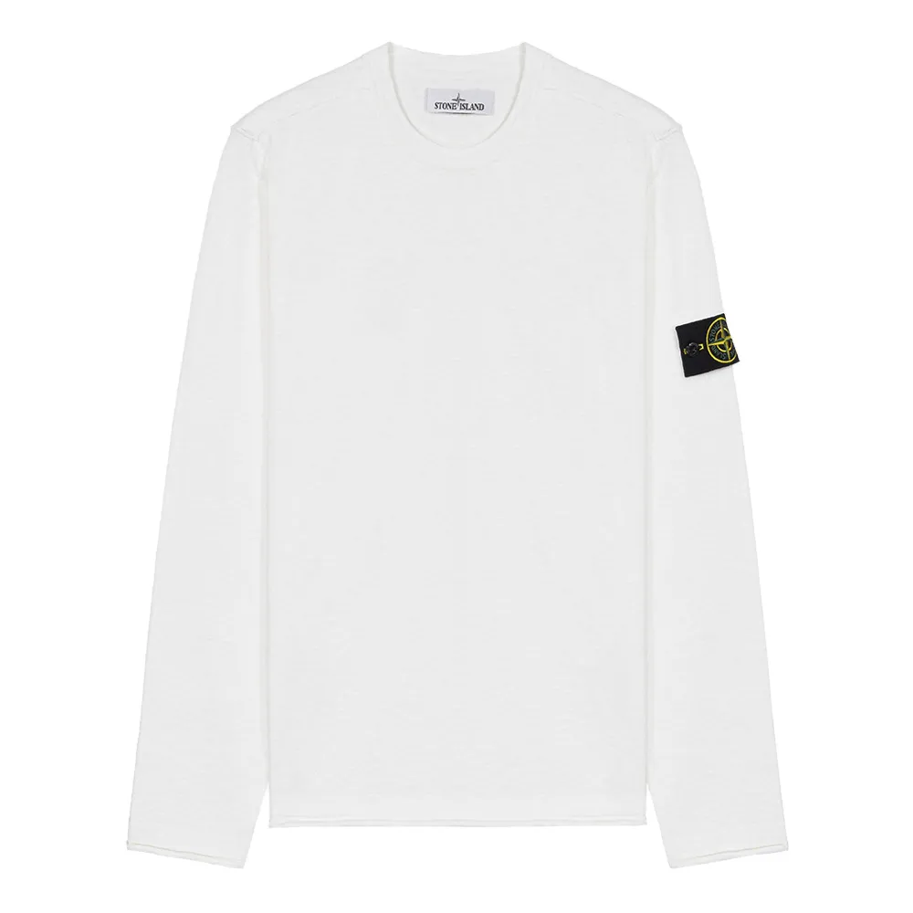 STONE ISLAND  |Crew Neck Long Sleeves Cotton Logos on the Sleeves Logo