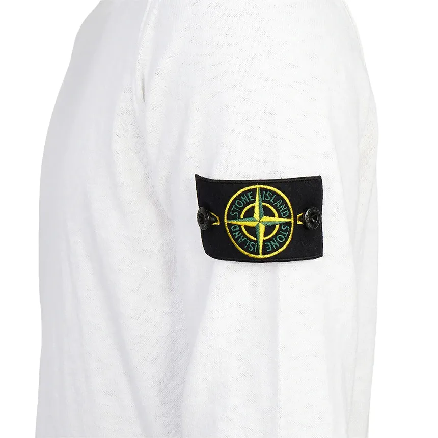 STONE ISLAND  |Crew Neck Long Sleeves Cotton Logos on the Sleeves Logo