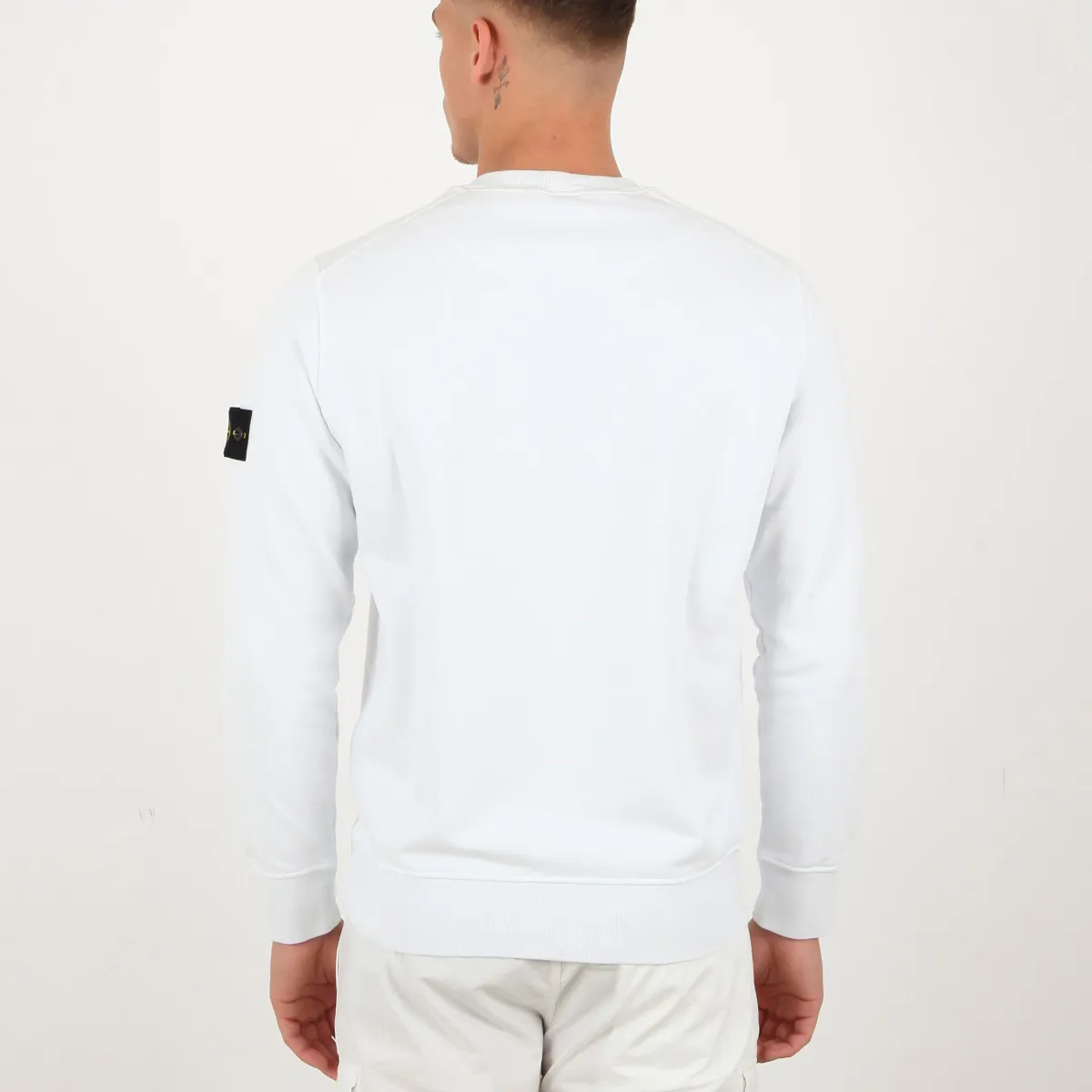 STONE ISLAND  |Crew Neck Pullovers Long Sleeves Cotton Logo Sweatshirts