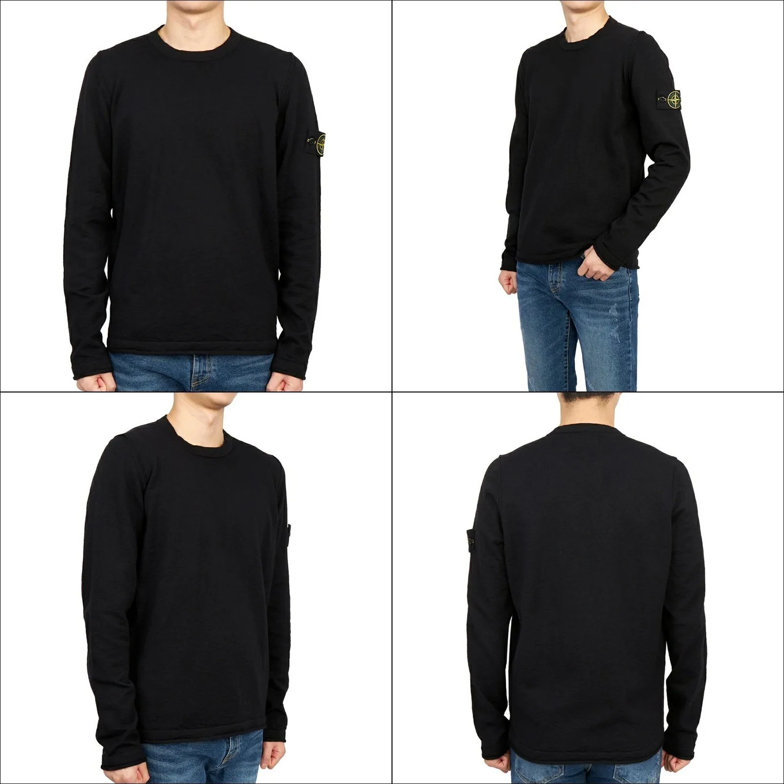 STONE ISLAND  |Crew Neck Wool Long Sleeves Logos on the Sleeves Logo