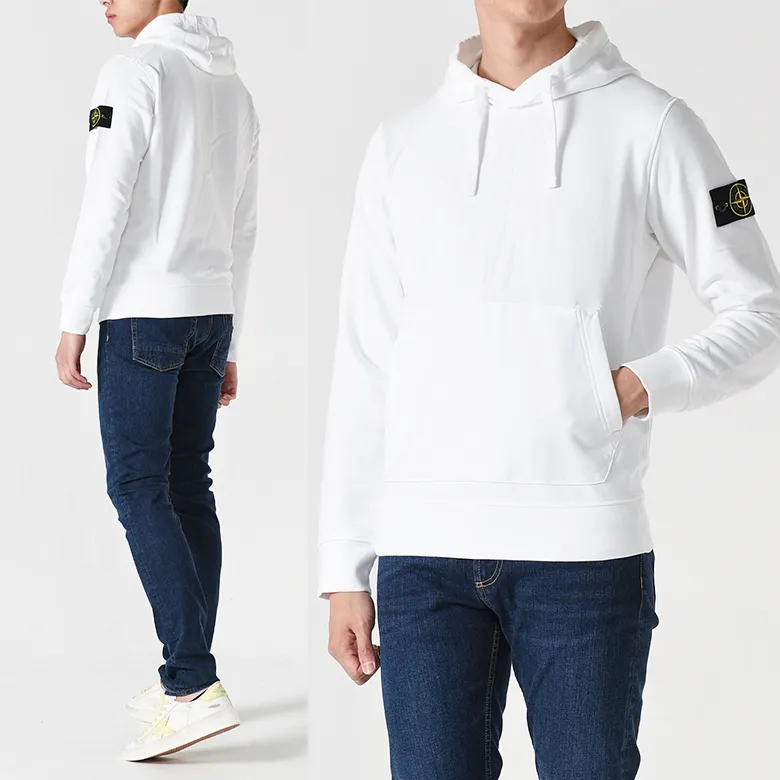 STONE ISLAND  |Long Sleeves Cotton Logos on the Sleeves Logo Hoodies