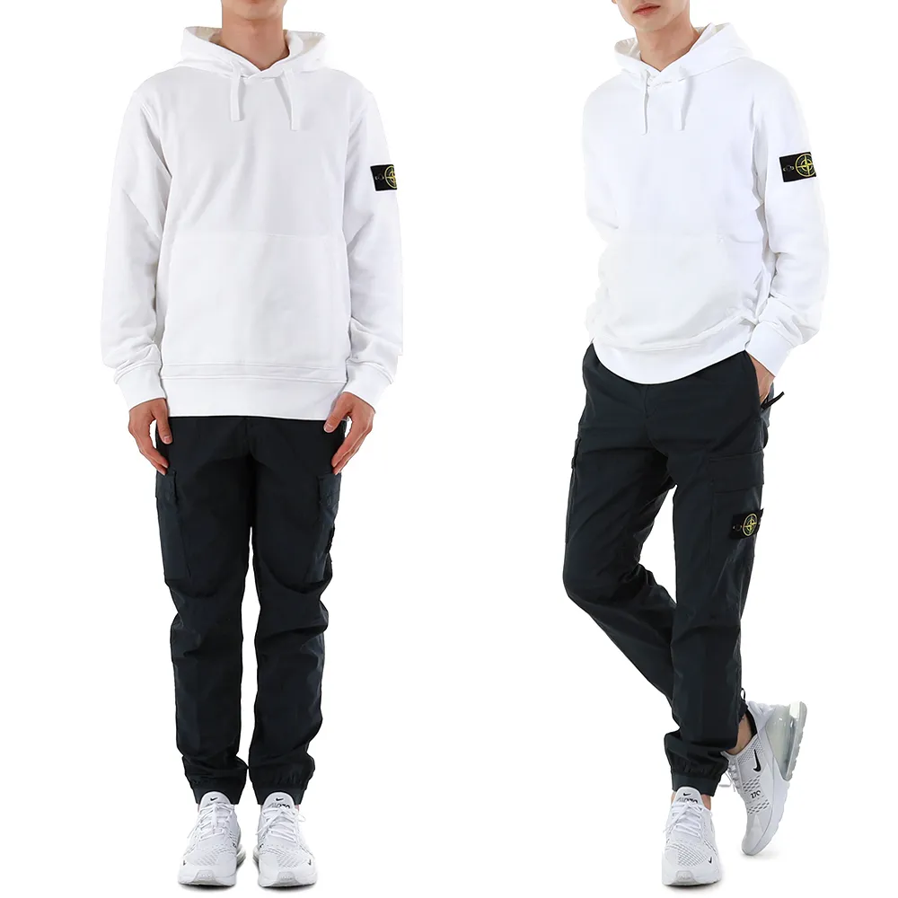 STONE ISLAND  |Long Sleeves Cotton Logos on the Sleeves Logo Hoodies